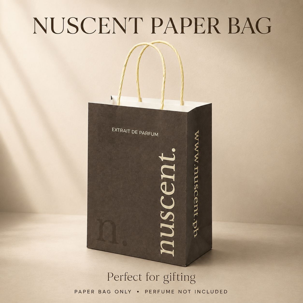 Nuscent Official Paper Bag | Premium Perfume Gift Bag | Gift Packaging