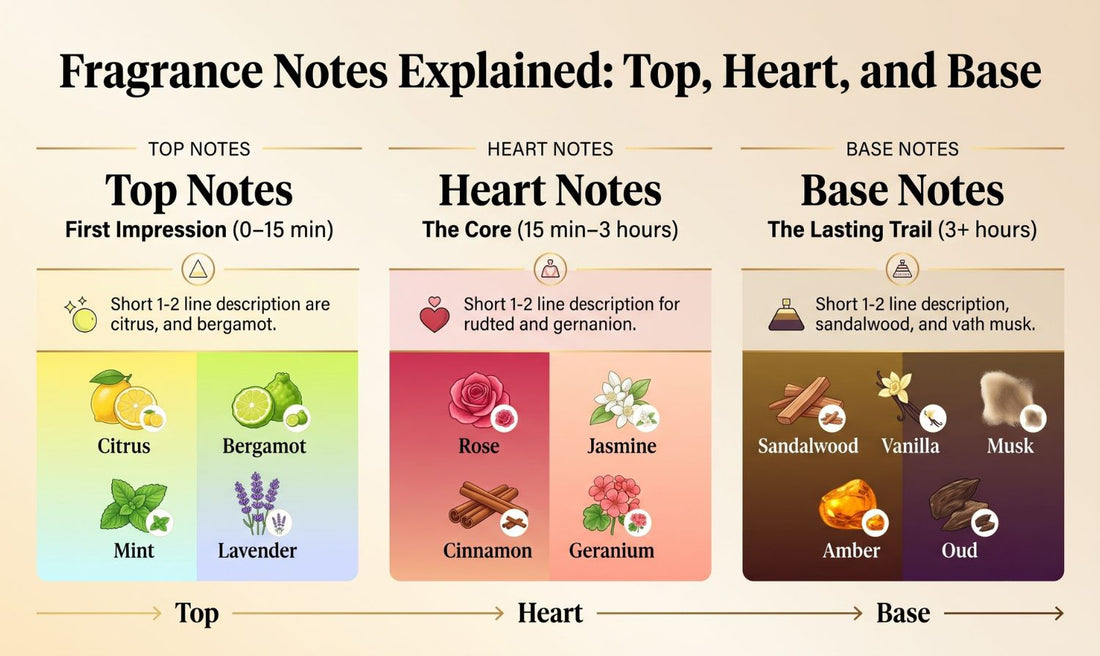 Fragrance Notes Explained: Top, Heart, and Base