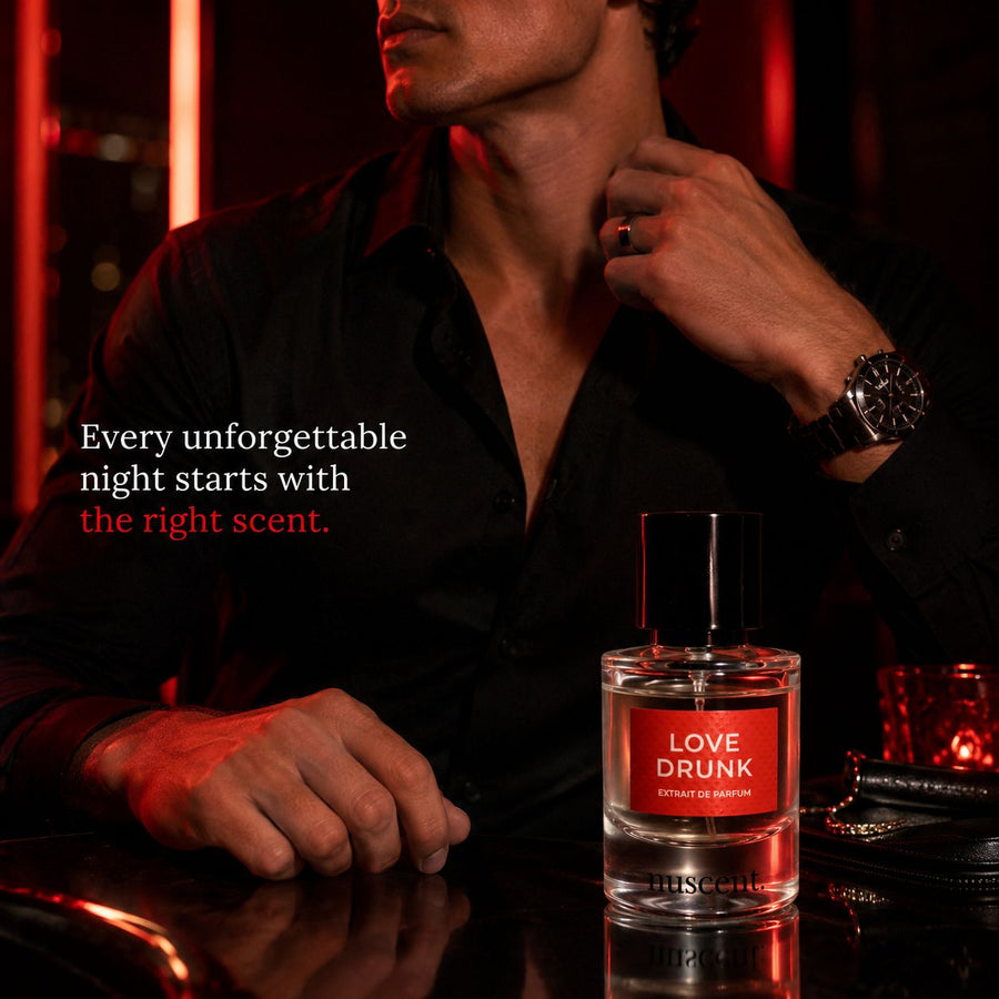 Inspired by the feeling of a night that slows down and stays with you, Love Drunk blends floral vanilla, cinnamon, sweet cognac, amber, ebony wood, patchouli, and white musk into a rich extrait de parfum. It is a fragrance for those who want presence without noise, and warmth without excess.